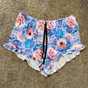 dELiA*s Blue and Purple Floral Shorts